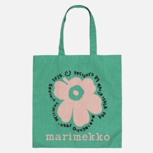 marimekko 新款Unikko厚棉麻雙面帆布包 綠