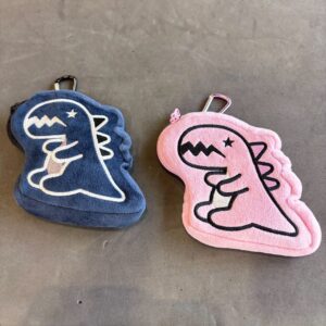 恐龍🦖造型可掛式小物包 海軍藍 粉