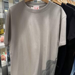 側腰+袖口點點南瓜短Tee 淺灰